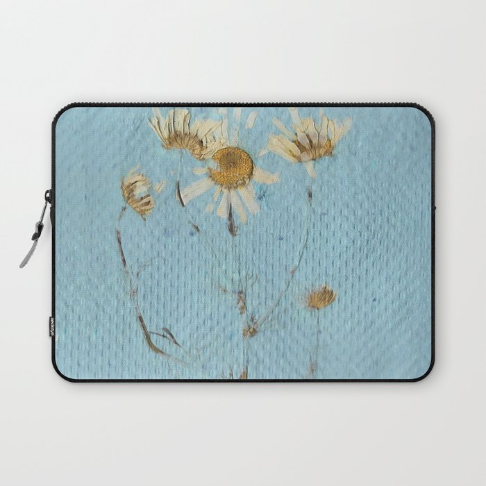 Dried daisy on recycled paper Laptop Sleeve