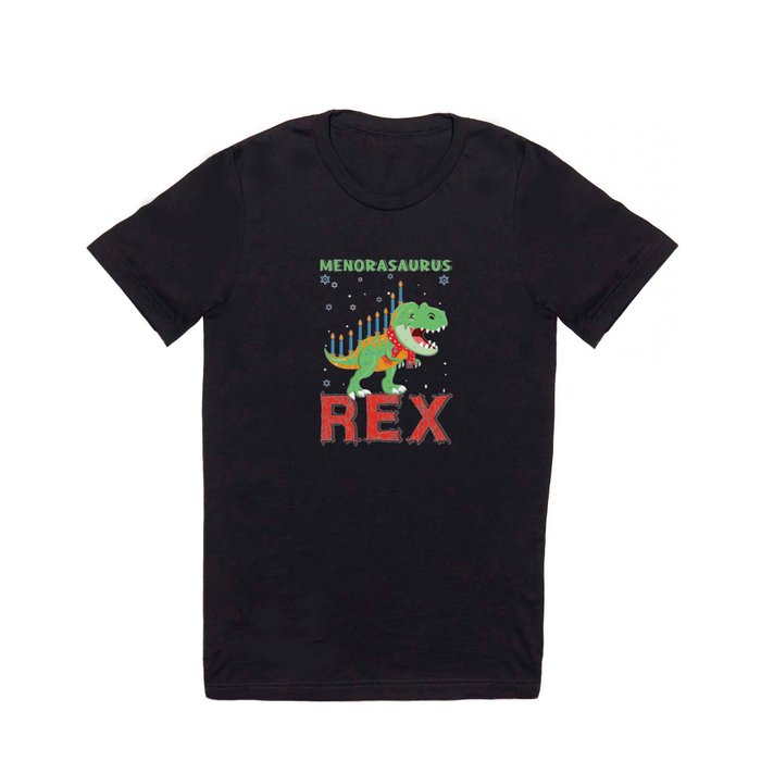 Menosaurus Dinosaur Candle Menorah 2021 Hanukkah T Shirt