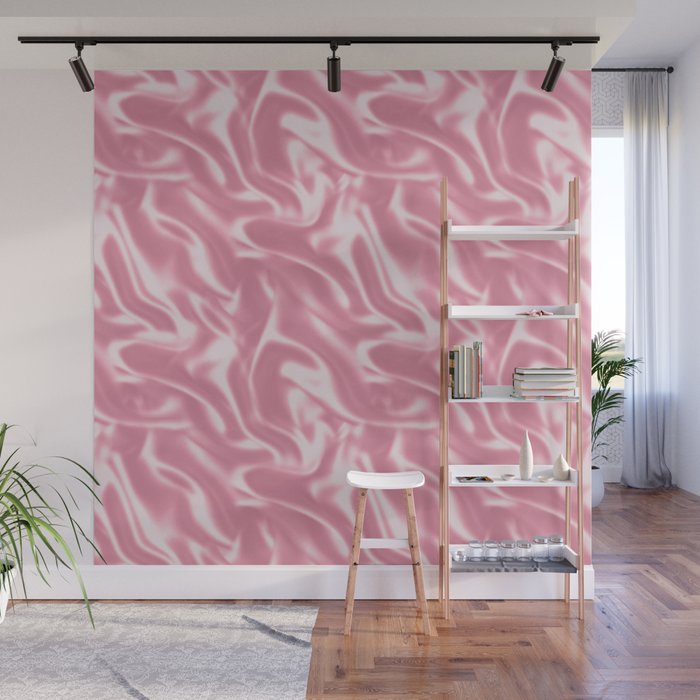 Luxury Pink Satin Silk Texture Wall Mural