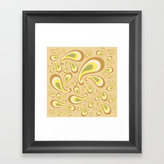 decorative drops Framed Art Print