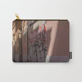 Spain Photography - Street Graffiti In A Narrow Dark Street Carry-All Pouch