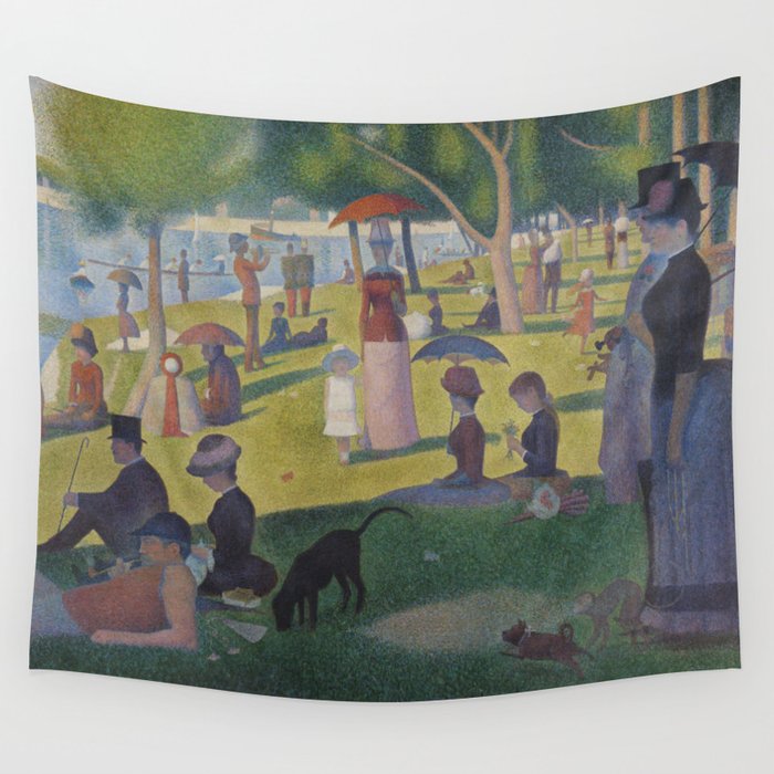 A Sunday Afternoon on the Island of La Grande Jatte (High Resolution) Wall Tapestry