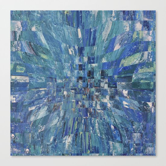 Abstract blue pattern 5 Canvas Print