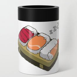 three cute sushi sleeping Can Cooler