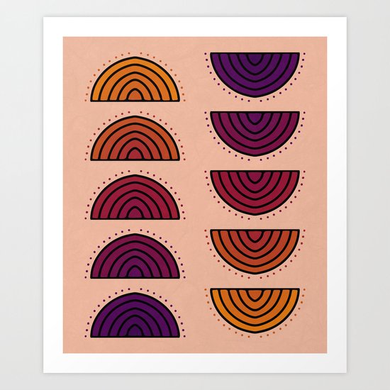 Flowers of Sunset Art Print