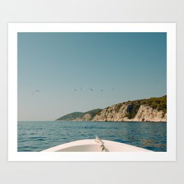 Exploring Hvar by boat, Croatia Art Print