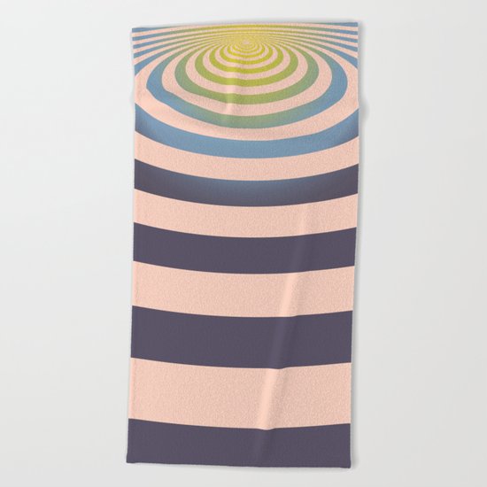 Circle around asymmetrically - Optical game Beach Towel