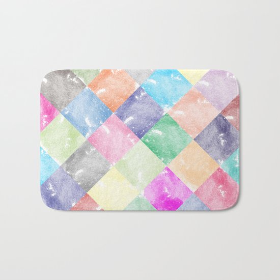 Colorful geometric patterns II Bath Mat