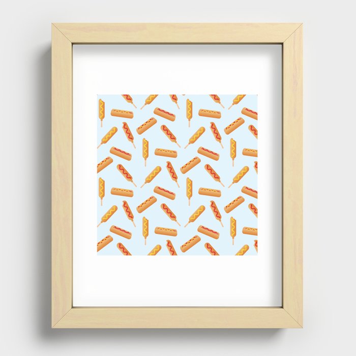 Who Doesn't Love Corn Dogs? Recessed Framed Print