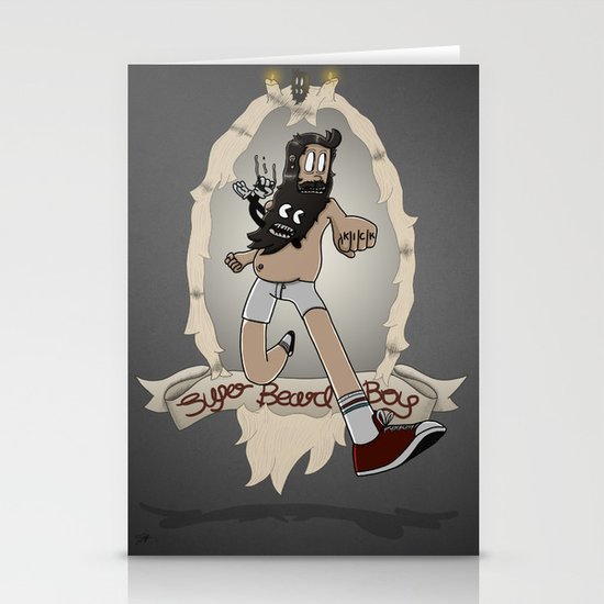 Super Beard Boy - Framed Justice! Stationery Cards