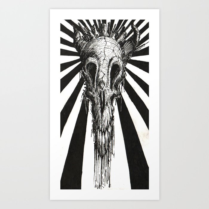 Skull design Art Print