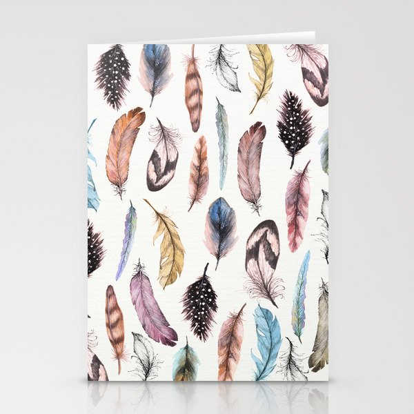 Many Feathers Stationery Cards