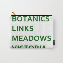 Edinburgh Green Spaces One Carry-All Pouch | Themeadows, Parks Recreation, Leithlinks, Graphicdesign, Scotland, Greenspaces, Botanicgardens, Victoriapark, Typography, Digital 