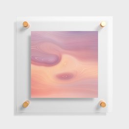 Mauve Peach Gold Agate Geode Luxury Floating Acrylic Print