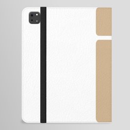 i (Tan & White Letter) iPad Folio Case