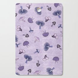 Joyful Purple Mushrooms Cutting Board