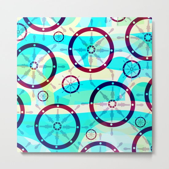 Ship wheels Metal Print