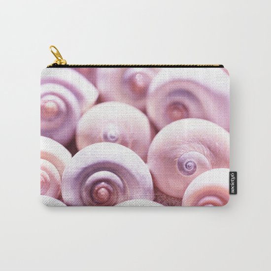 Dream of last summer I - Animal Snail Shells in pink on #Society6 Carry-All Pouch