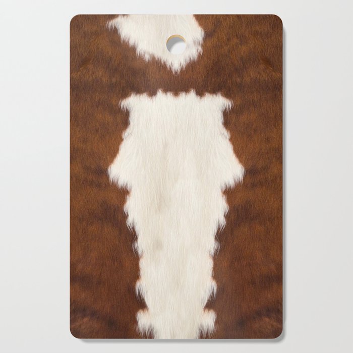 Faux Cowhide With White Spot Cutting Board