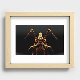 extraterrestrial creature - gold Recessed Framed Print