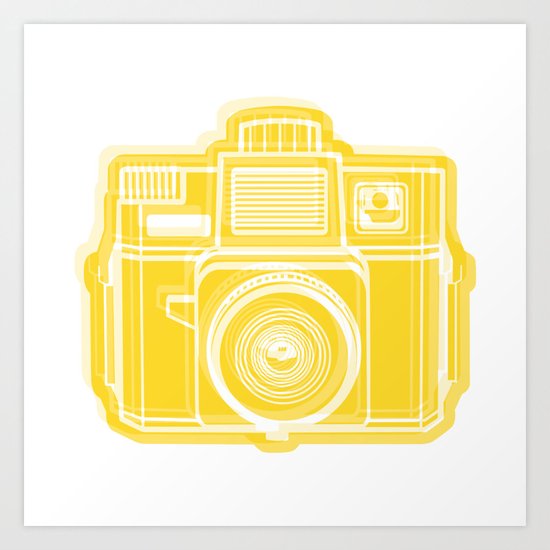 I Still Shoot Film Holga Logo - Sunshine Yellow Art Print