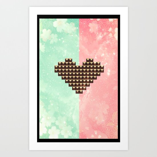 Studded Heart - for iphone Art Print