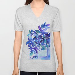 blue stillife: berries V Neck T Shirt