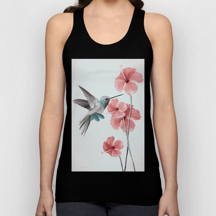Hummingbird with Hibiscus Unisex Tank Top Hummingbird with Hibiscus Unisex Tank Top
