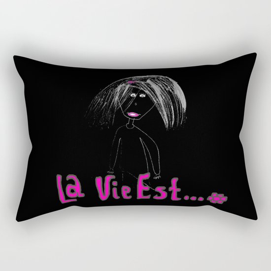 La Vie Est | Belle | Road | Travel |Kids Painting |by Elisavet Rectangular Pillow