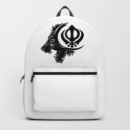 Sikhism Lion Khanda Symbol Backpack | Lion, Indian, Hindi, Gurugobindsingh, Guru, Sikhism, Punjabi, India, Granth, Ji 