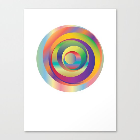 Circles - Optical Game 9 Canvas Print