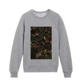 Exotic Midnight Floral Garden Kids Crewneck