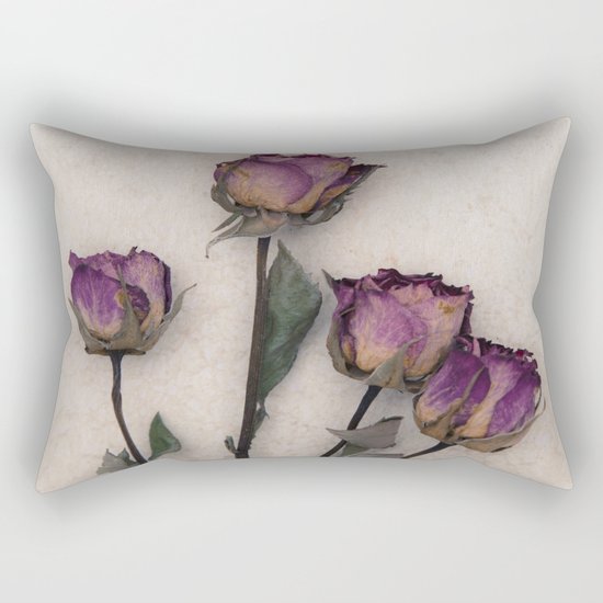 four dried roses Rectangular Pillow