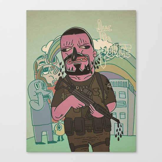 fuc le police 2 Canvas Print