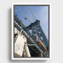 Manhattan Bridge From Below | Architecture Photography Framed Canvas