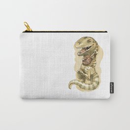 Dinosaure à viande Carry-All Pouch | Painting, Funny, Illustration, Watercolor, Food 