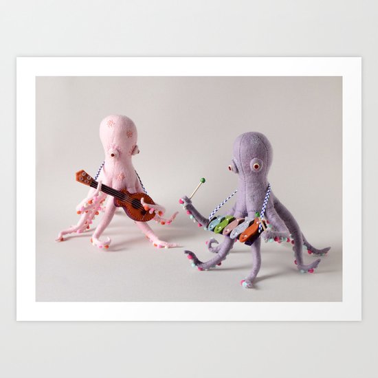 Octopus Band Art Print