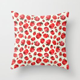 Raspberry vibes Throw Pillow
