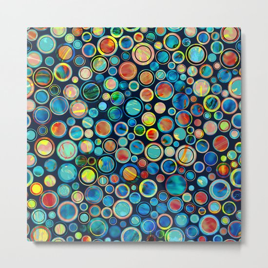 Dots on Painted Background Metal Print