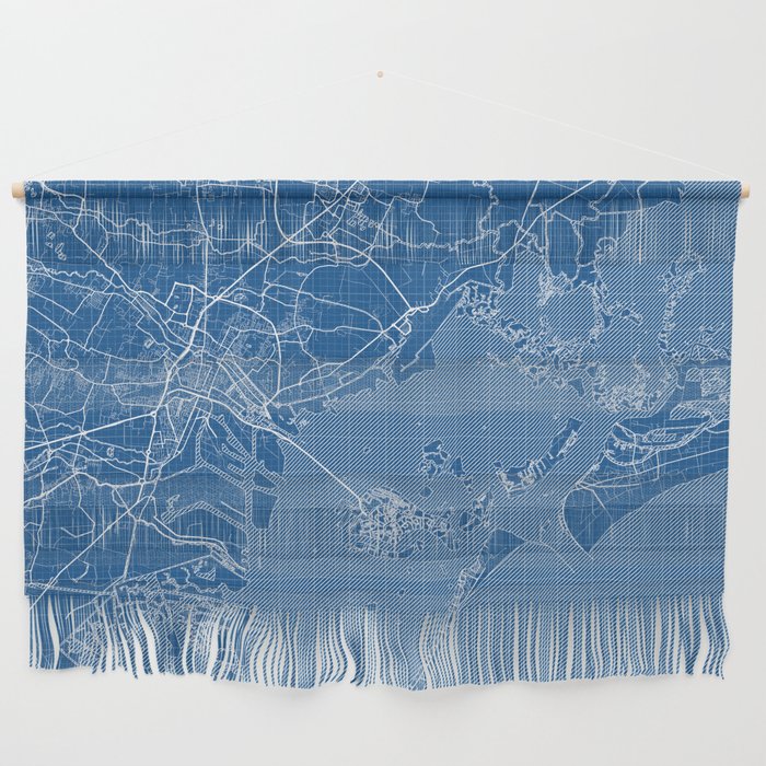 Venice City Map of Veneto, Italy - Blueprint Wall Hanging