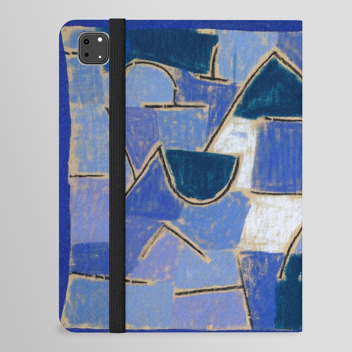 Bauhaus Paul Klee Blue Night Painting Abstract Mid century modern Geometry  iPad Folio Case