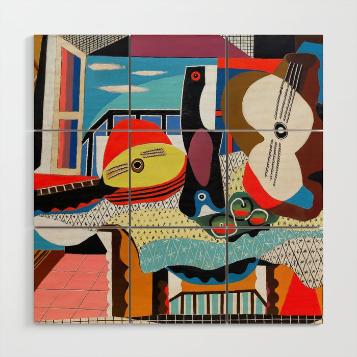 Picasso Mandolin and Guitar (Mandoline et guitare) 1924 Artwork Wood