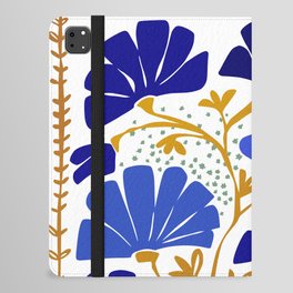 Klimts always blooming good mood bright blue iPad Folio Case