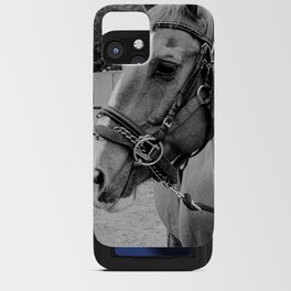 peek black and white horse iPhone Card Case