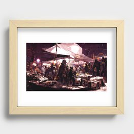 Post-Apocalyptic street market Recessed Framed Print