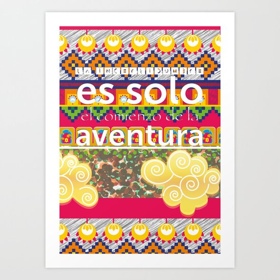 Futuro incierto, corazón contento! Art Print