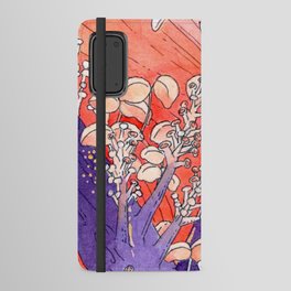 Purple and red flowers Android Wallet Case