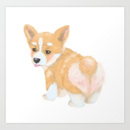 Welsh Corgi puppy Art Print