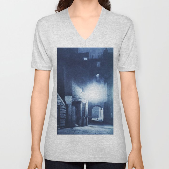 A dark spooky Gothic street V Neck T Shirt