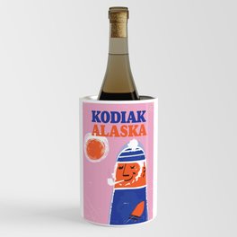Kodiak, Alaska Fishing poster Wine Chiller